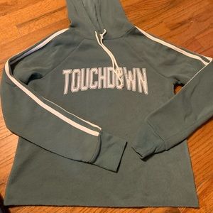 Grayson Threads Dark Green “Touchdown” Cropped Hoodie
